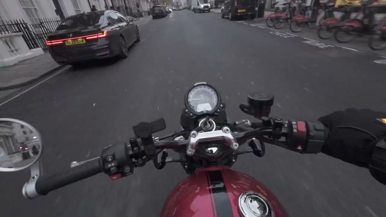 Uneventful motorbike commute out of London