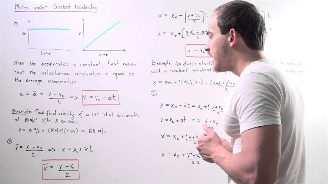 Equations of Motion under Constant Acceleration