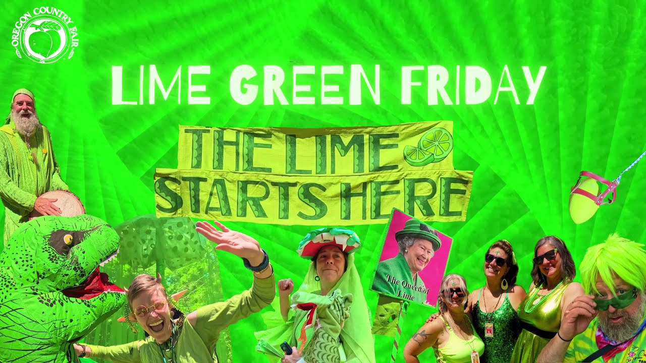 Lime Green Parade at Oregon Country Fair