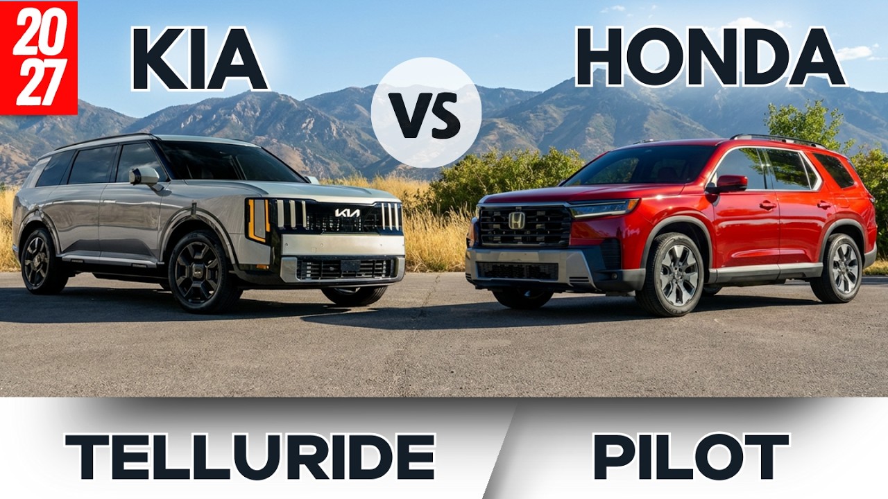 KIA Telluride 2027 года против HONDA Pilot 2026 года &ndash; вот настоящий ПОБЕДИТЕЛЬ!