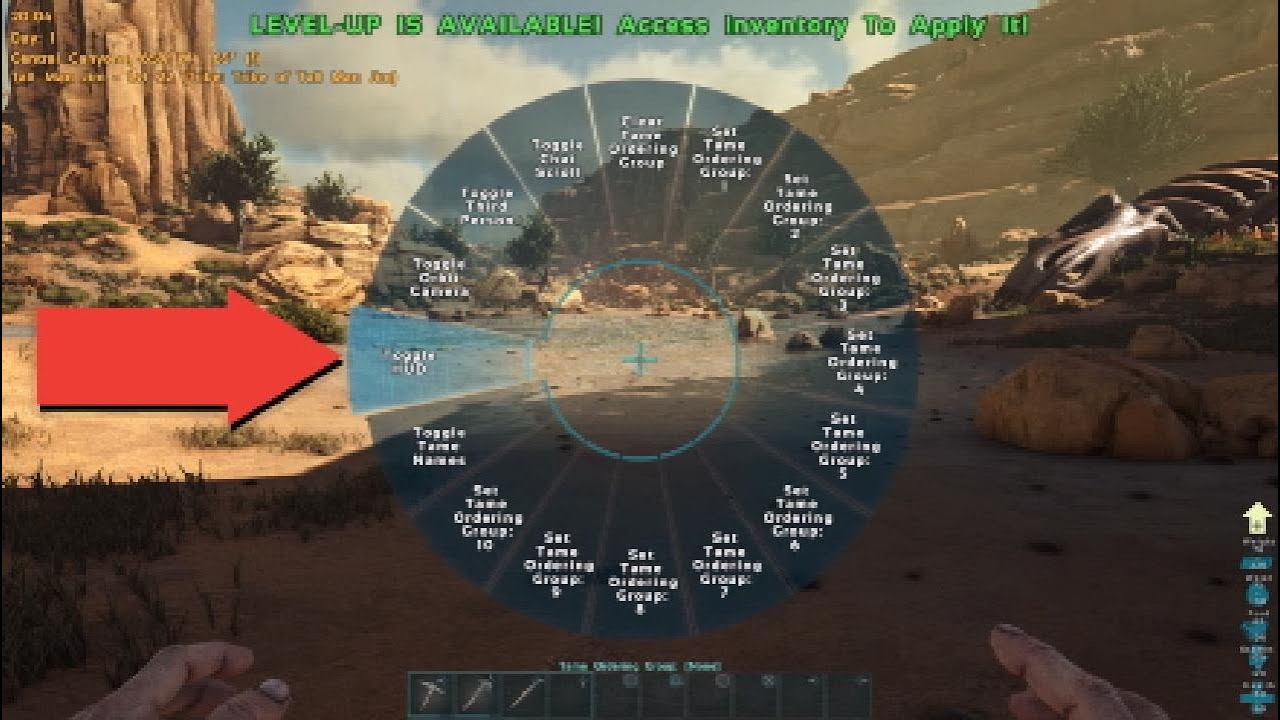 HOW TO HIDE YOUR HUD ARK SURVIVAL EVOLVED!