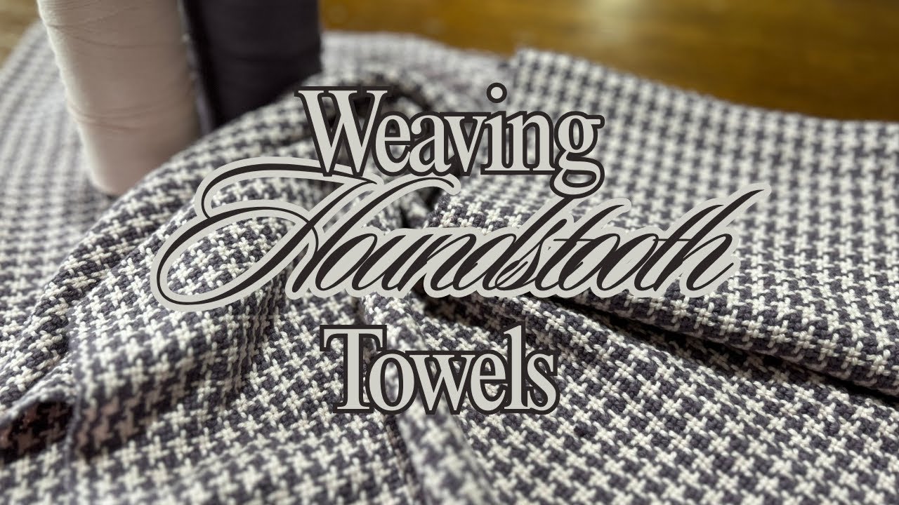 Houndstooth Kitchen/Tea/Dish Towels, woven on a Rigid Heddle Loom.
