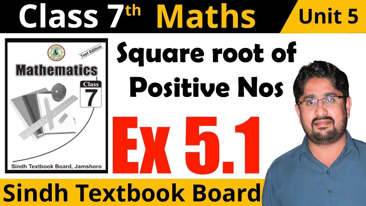 🔴 Square Root Unit 5 Exercise 5.1 Class 7 Maths Sindh Textbook Board