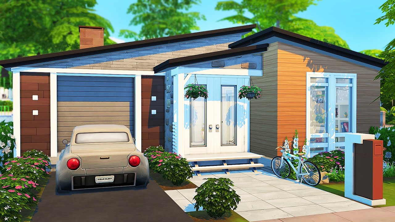 STUDENT MOM TINY HOUSE 👶📚 | The Sims 4 | Speed Build