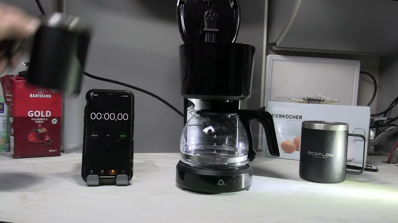 TEST: Günstigste Ecoflow Powerstation betreibt 600 Watt-Kaffeemaschine von Aldi.Kann das gut  gehen?