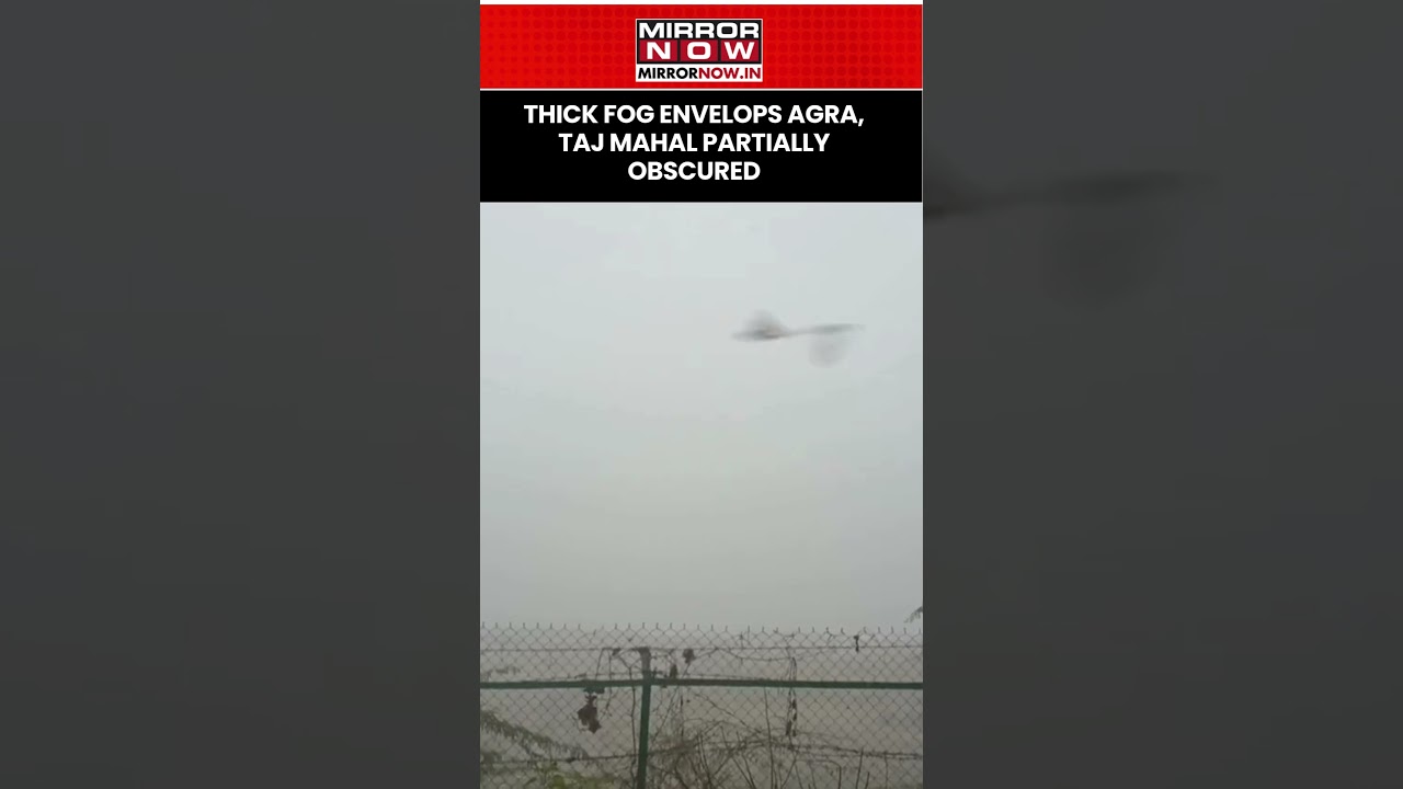 Thick Fog Engulfs Agra, Taj Mahal Partially Hidden As Cold Wave Persists #shorts #coldwave #fog #up