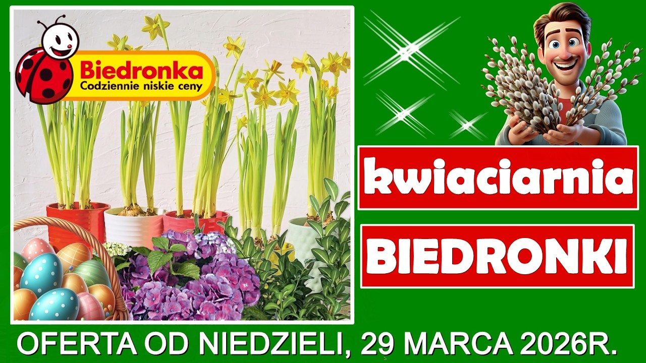 BIEDRONKA | Nowa Oferta od Niedzieli 29.03.2026 | Tanie Kwiaty w Biedronce !