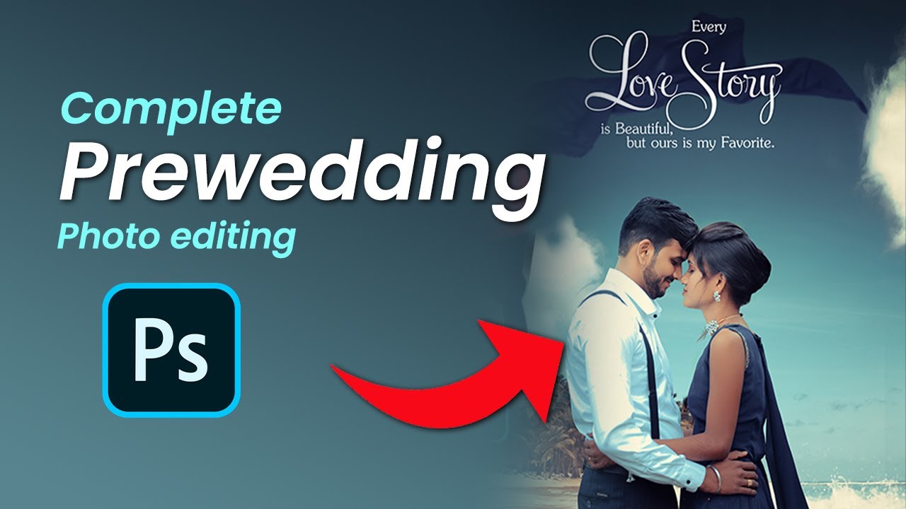 Pre wedding photoshop manipulation tutorial step by step in hindi | #growwithalgrow