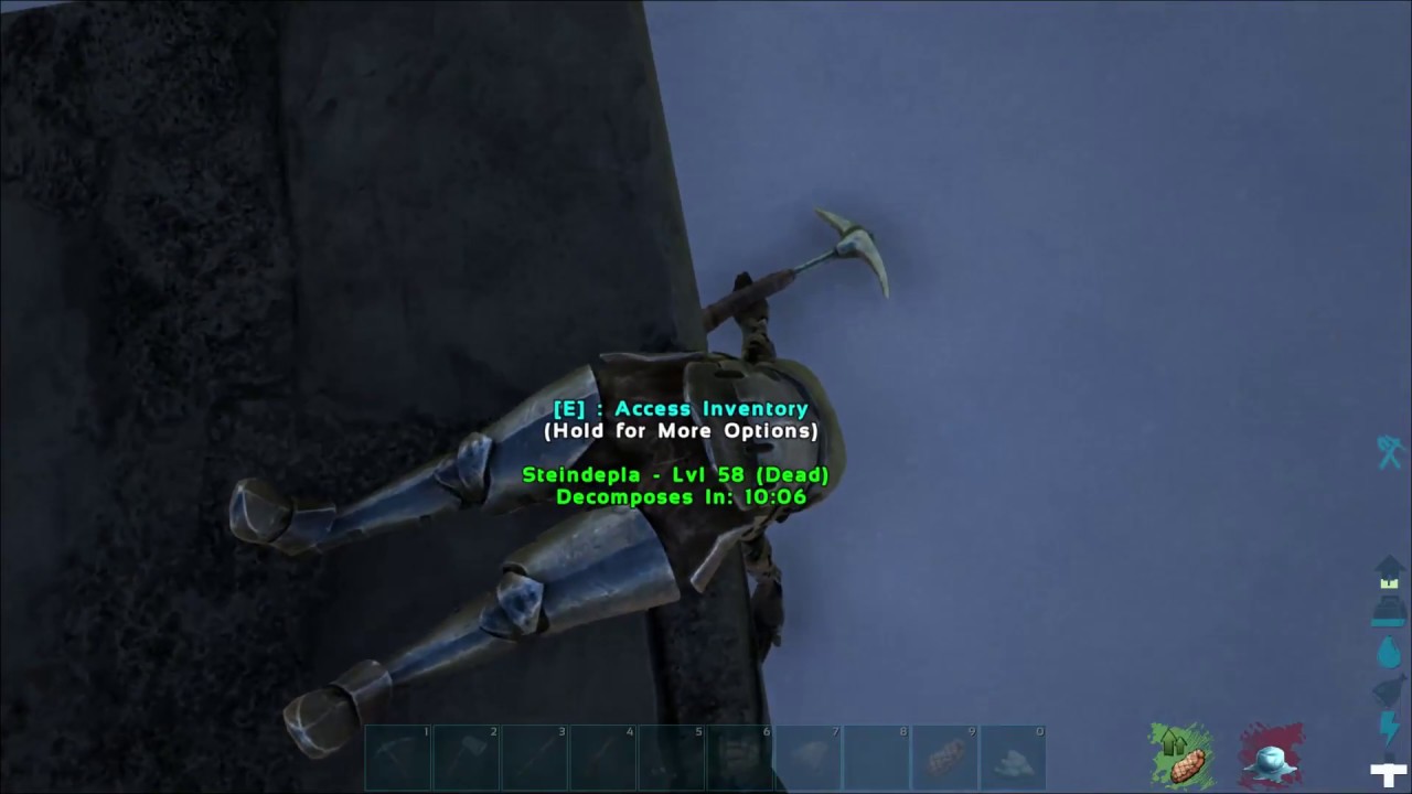Can't access inventory on my corpse, how to fix - ARK Ragnarok