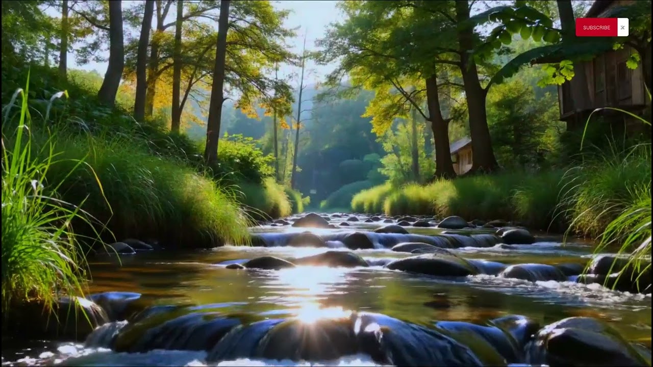 Soft Piano & River Flow — Music for Relax & Focus | 3 Hours