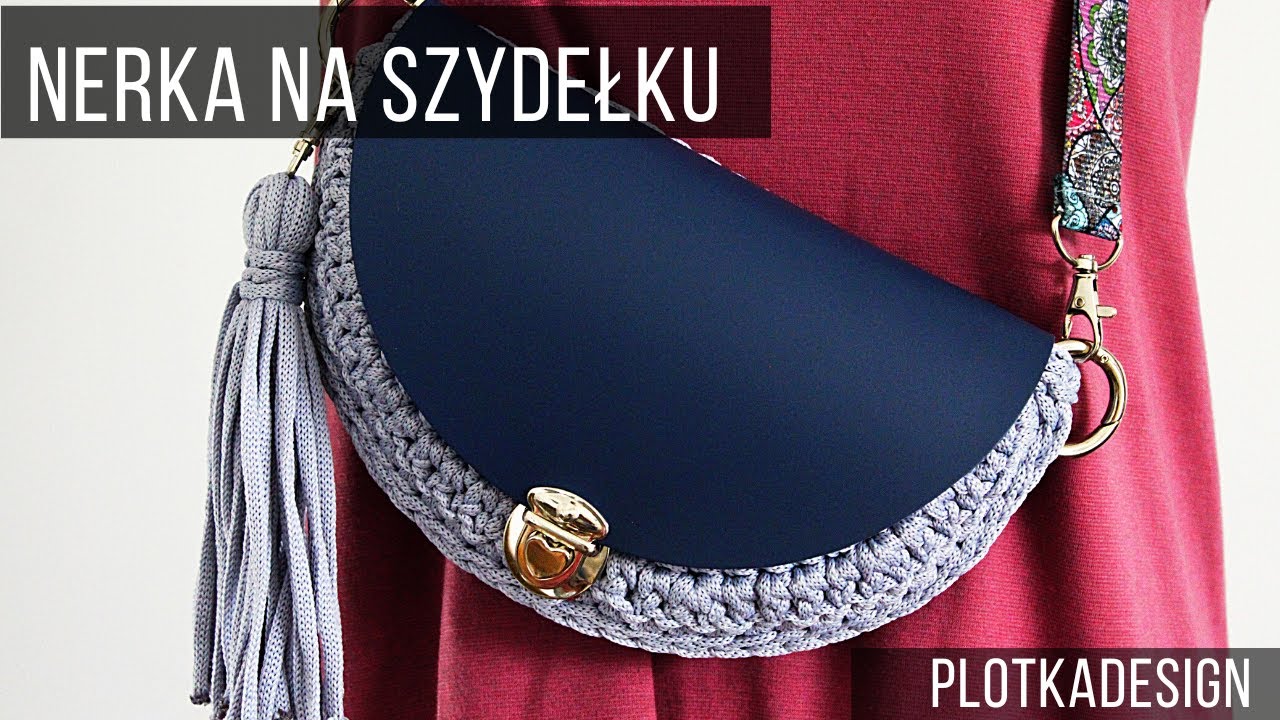 Torebka nerka na szydełku, saszetka. Crochet kidney purse, crochet belt bag tutorial.
