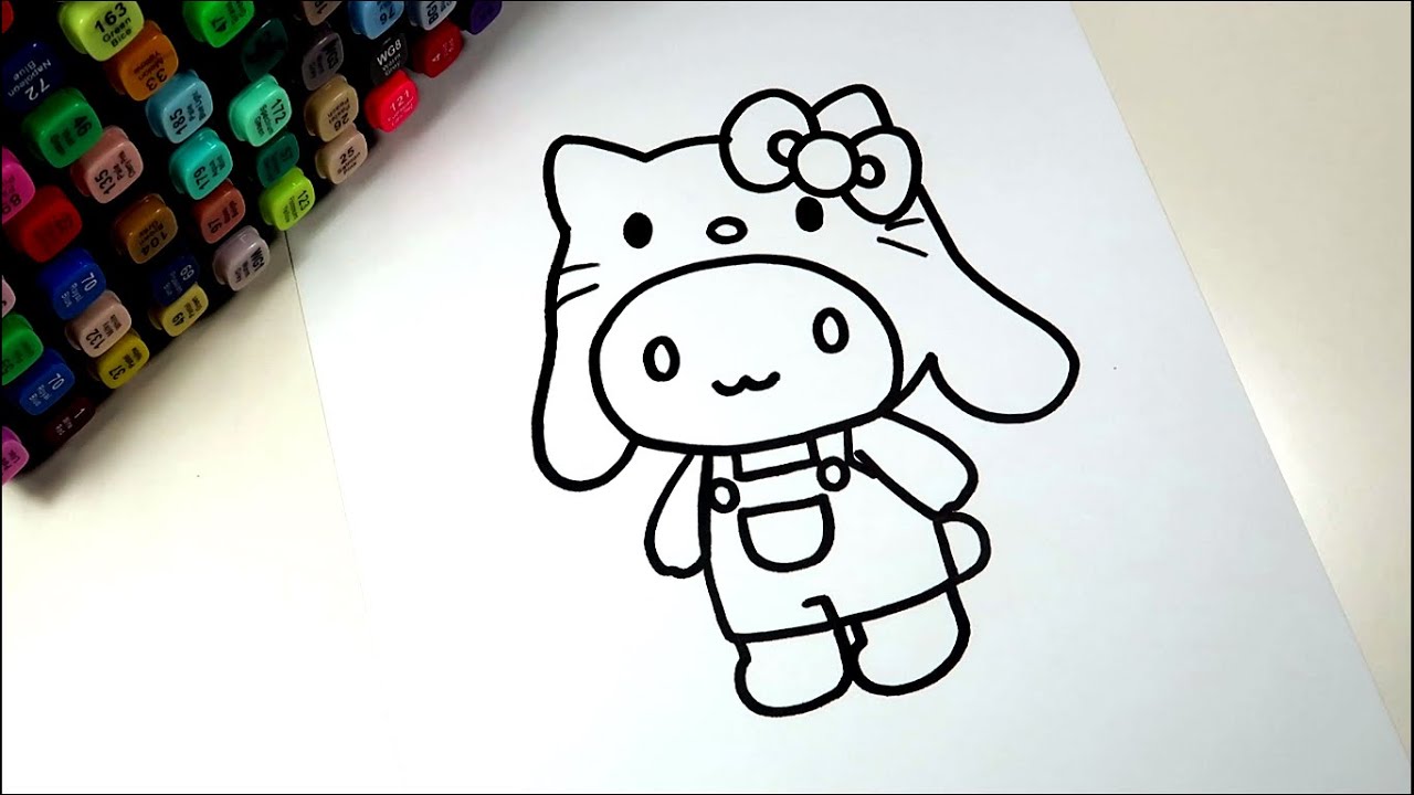 Cinnamoroll and Hello Kitty Coloring / Cute Art / ASMR Drawing