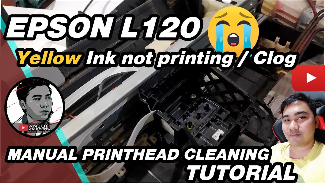 EPSON L120 YELLOW INK NOT PRINTING | PAANO I-UNCLOG (tagalog)