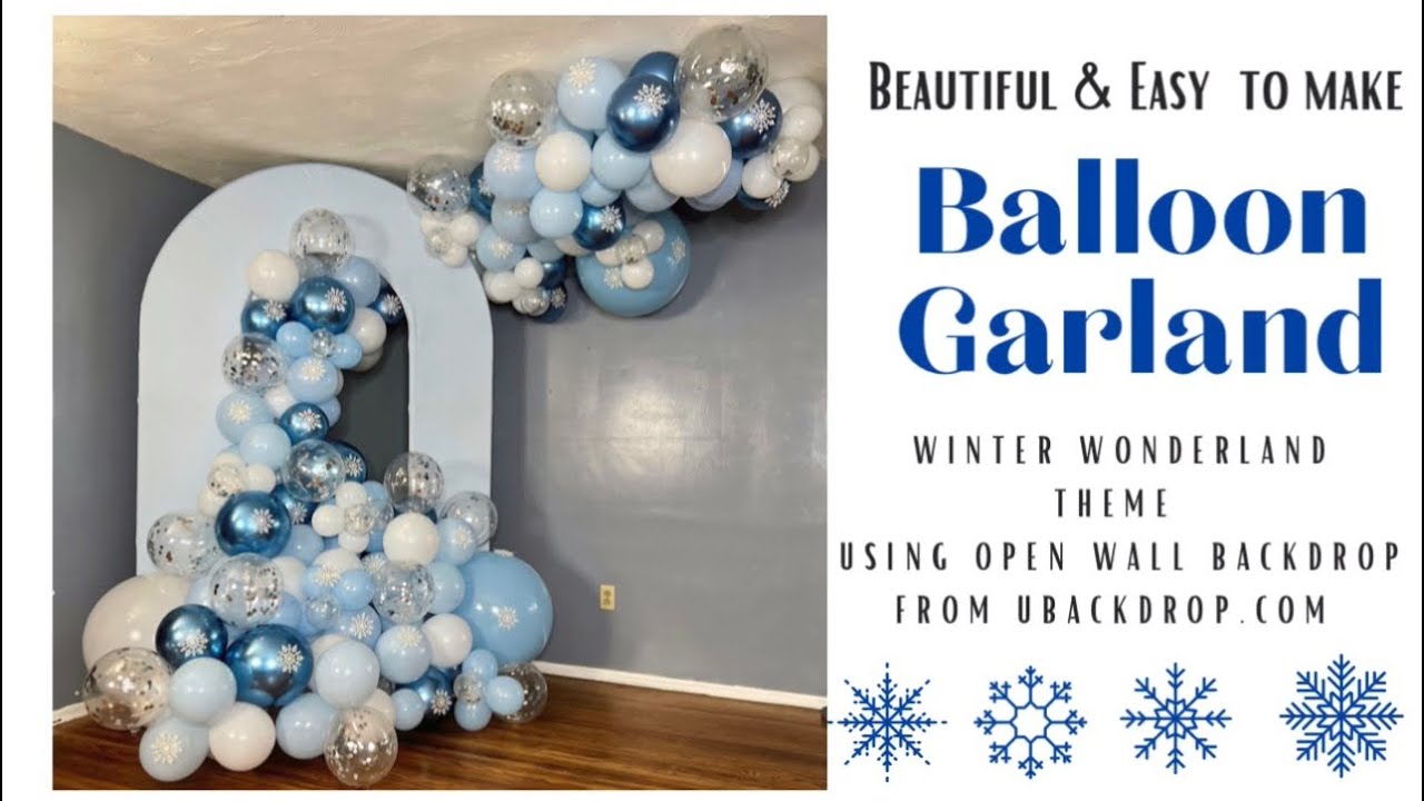 Balloon Garland  Winter wonderland theme/easy to make Balloon Garland