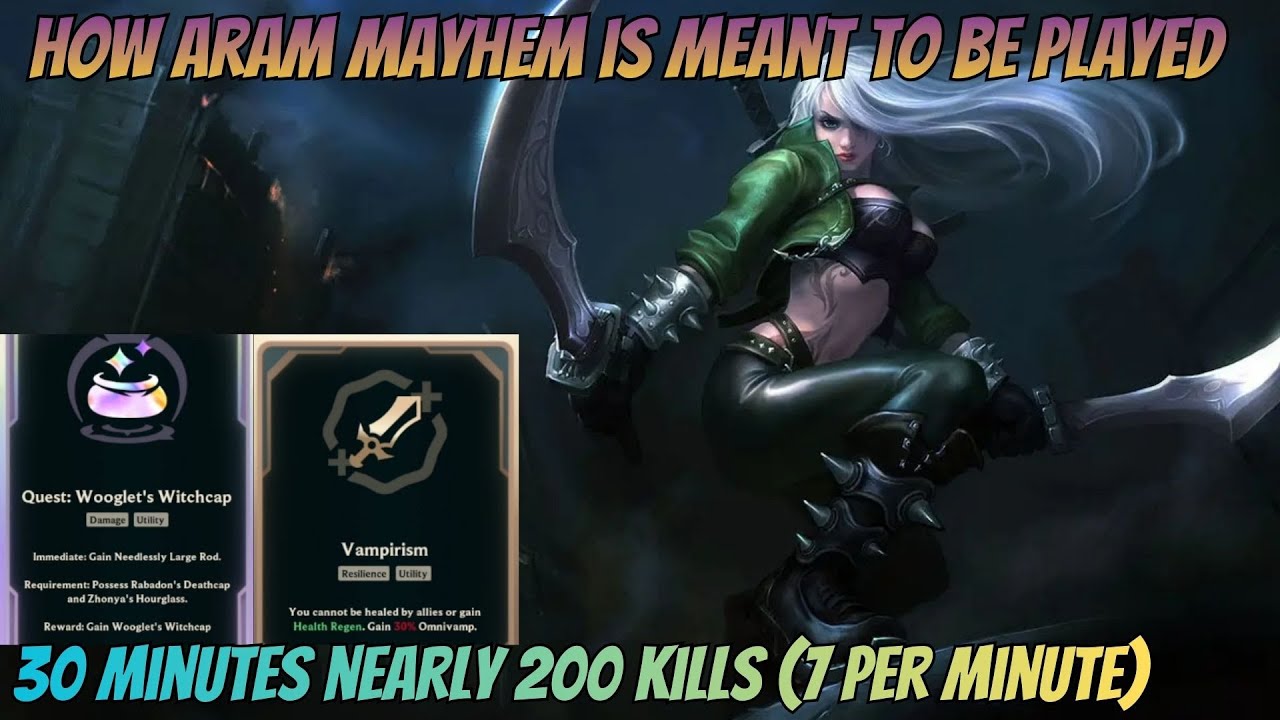 How ARAM Is Meant To Be Played!! Nearly 200 Kills in 30 Minutes (ARAM Mayhem PBE)