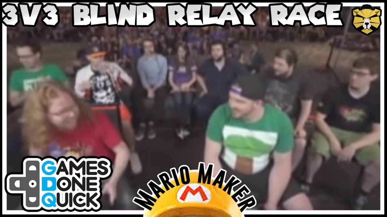Mario Maker 3v3 Blind Relay Race: SGDQ 2018! Kaizo For Charity!