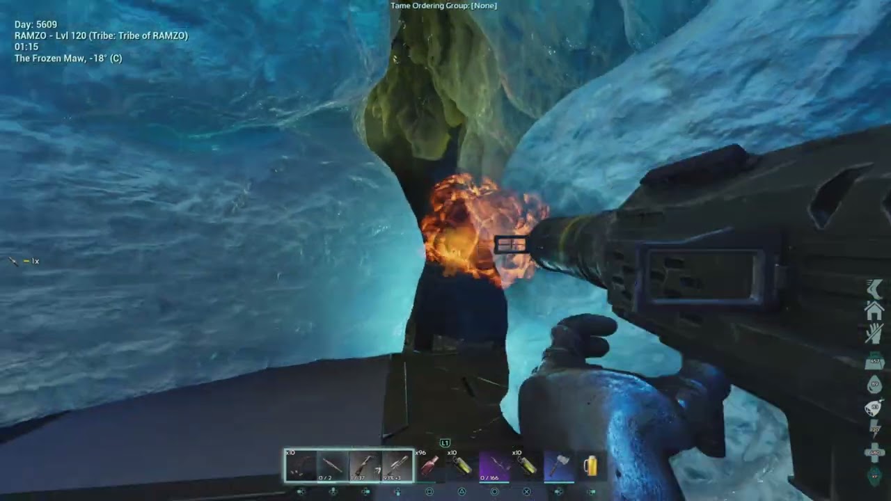Pulling Up To An Ice Cave and getting Tons of loot - Ark Official PvP Ascended PS5
