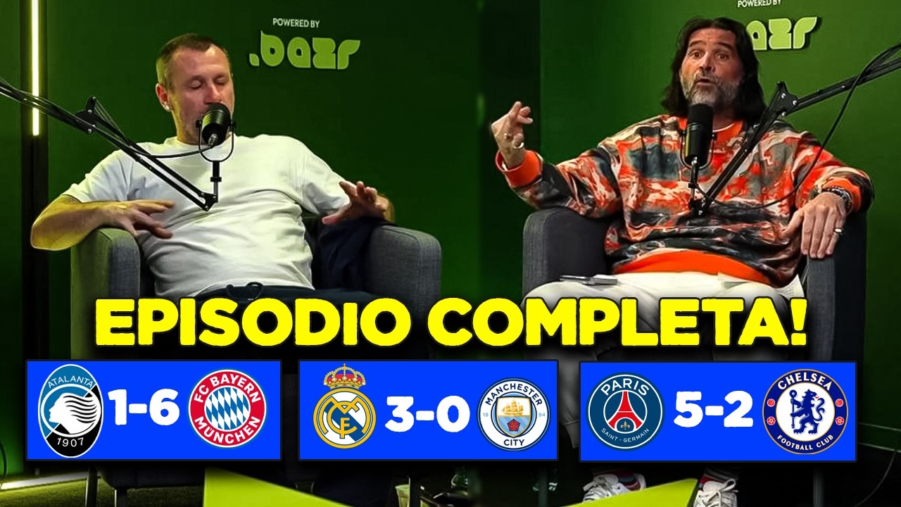 Atalanta 1-6 Bayern, Real Madrid 3-0 Man.City, PSG 5-2 Chelsea Speciale Champions 2026