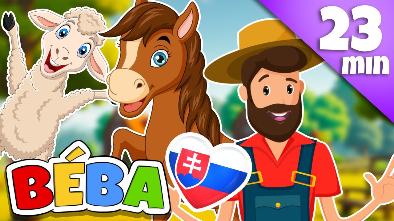 STRÝKO DONALD FARMU MAL | + Ďalšie detské pesničky v slovenčine | 23 MIN | BÉBA