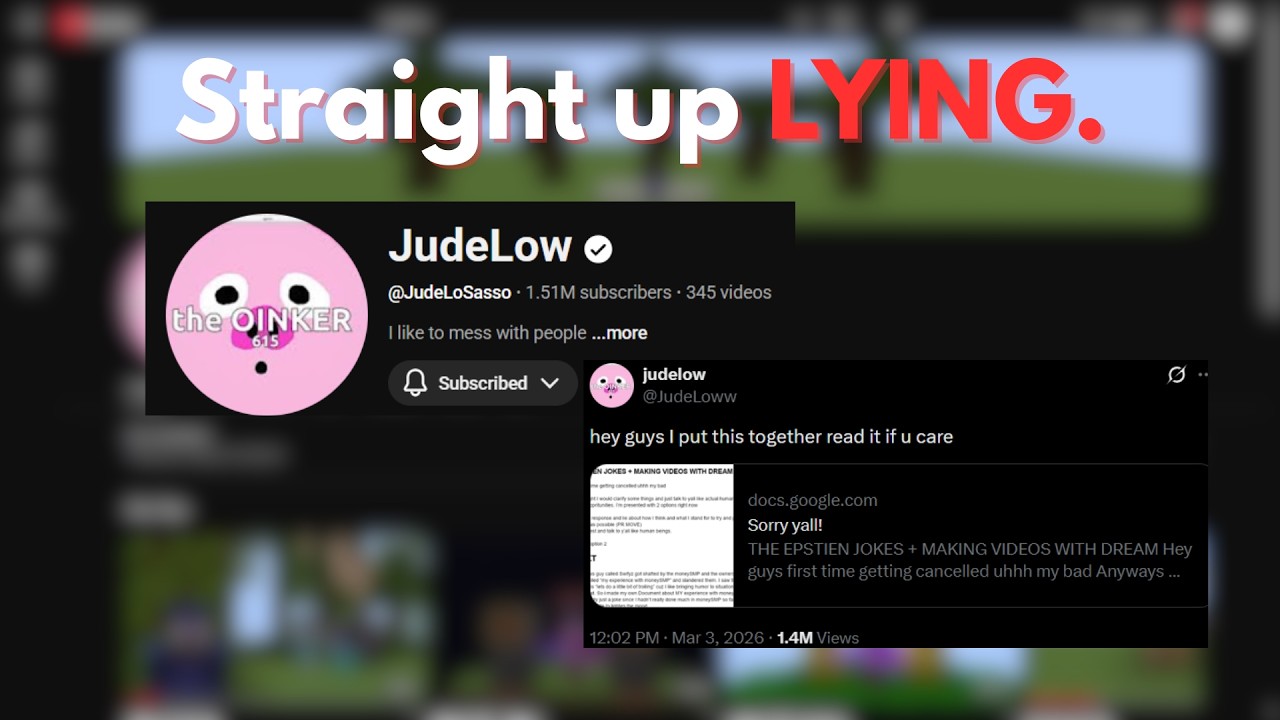 JudeLow's response to the Dream drama is horrendous.