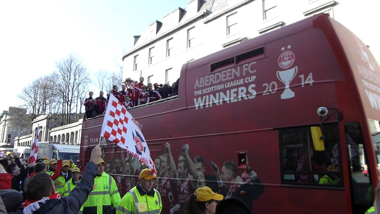 Aberdeen FC League Cup Parade March 2014 HD