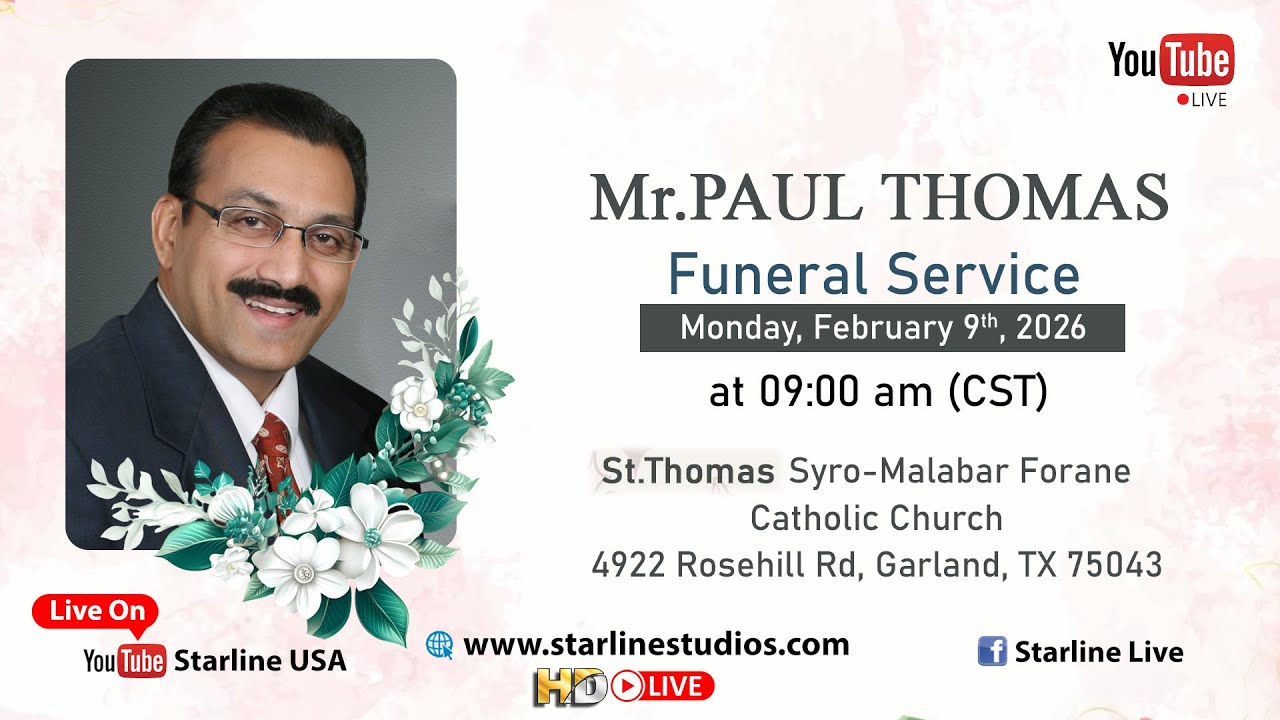 Funeral Service of Paul Thomas.