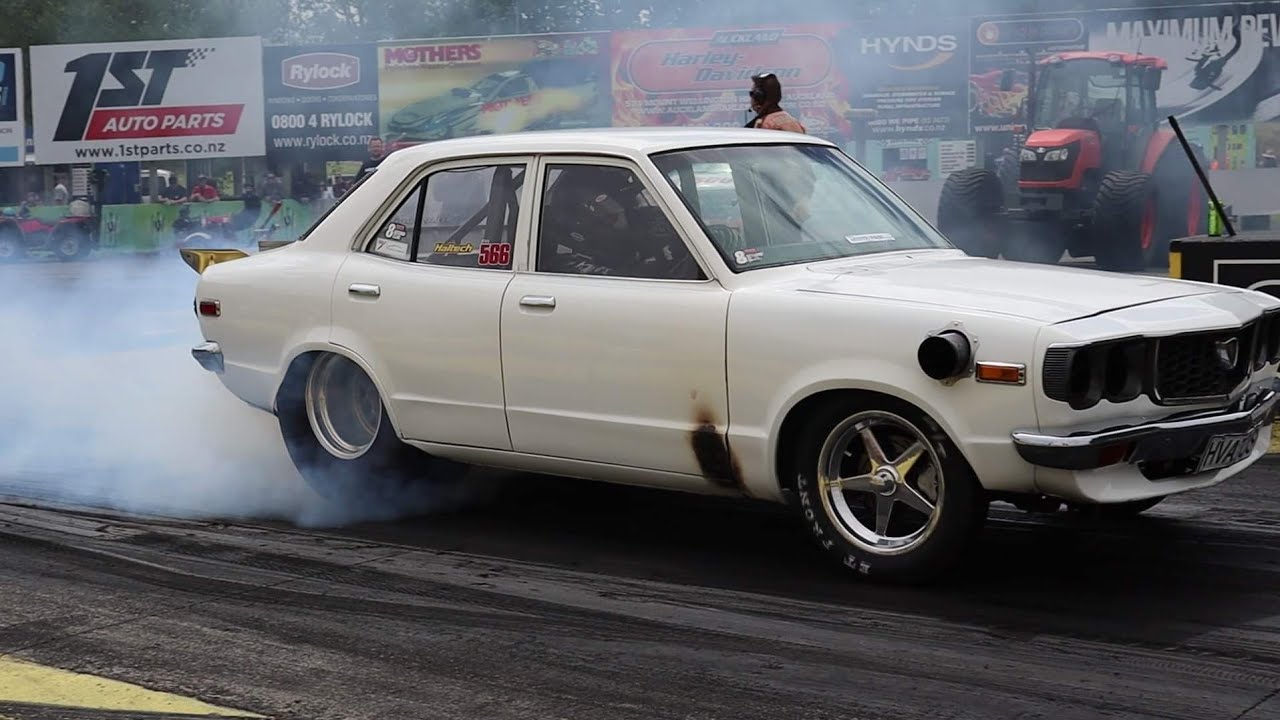 3 Rotor Mazda RX3 Drag Action