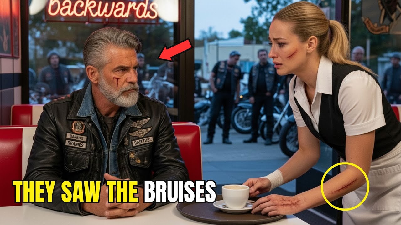 Waitress Limped to a Table — Bikers Saw the Bruises, and By Dawn Her Abusive Boyfriend was Gone.