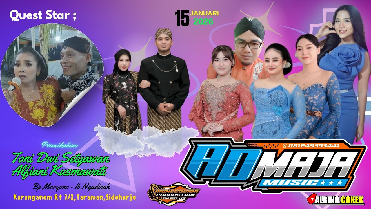 LIVE WEDDING TONI & ALFIANI ==  cs.ADMAJA == PRINGGODANI AUDIO == ALBINO