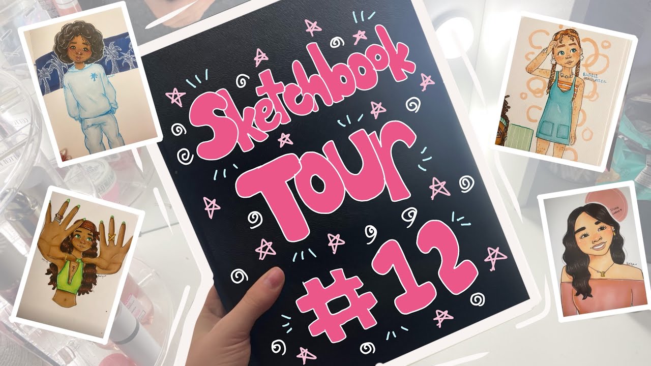 SKETCHBOOK #11 TOUR🩷 // which page is your favorite?? #sketchbooktour #viral #artist #whitefox