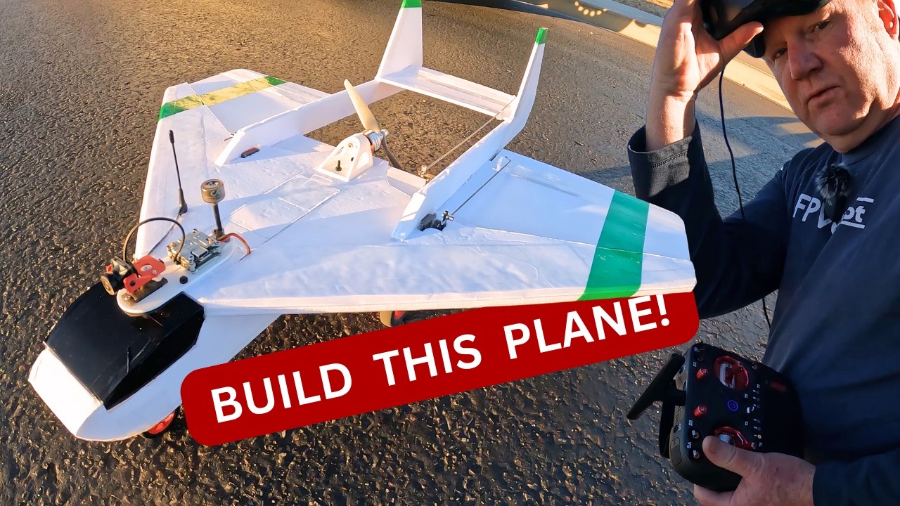 Build This Plane Mantaray Boomer - First FPV Flight!