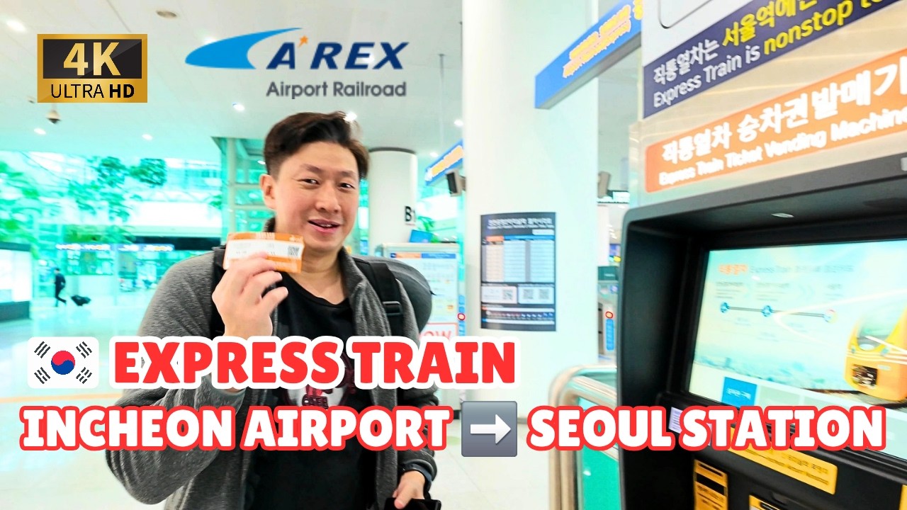 How to Get to Seoul Station From Incheon Airport By Train 2025 • South Korea Vlog