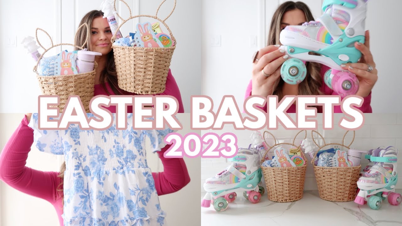WHAT'S IN MY KIDS EASTER BASKETS 2023! EASTER BASKET IDEAS FOR 4 AND 6 YEAR OLD EASY AND SIMPLE