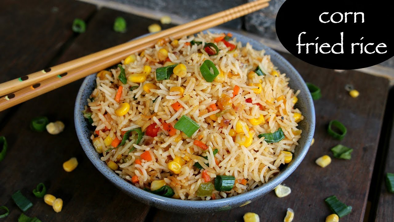 corn fried rice recipe | sweet corn fried rice | chinese corn fried rice