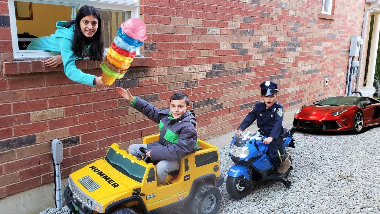 Ice Cream Drive Thru Toy Store on power wheels ride on cars for kids