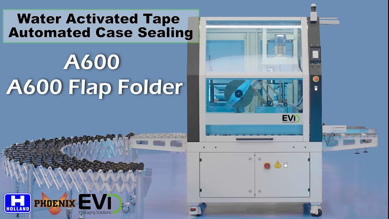 Water Activated Tape - Case Sealing Machine - A600 w/ Flap Folder
