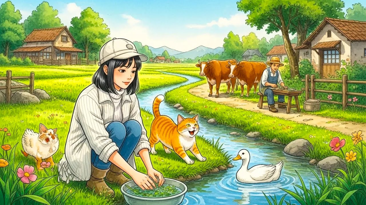 A Peaceful Day in the Countryside 🌿 | Ghibli-Style Slow Living