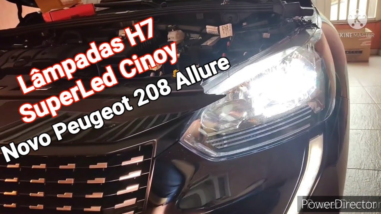 Lâmpadas SuperLed Cinoy H7 - Novo Peugeot 208