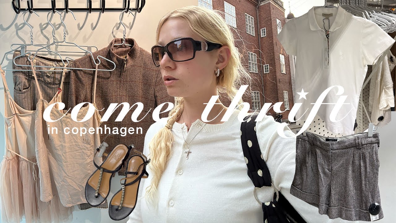 come thrift with me in copenhagen | thrifting festival outfits