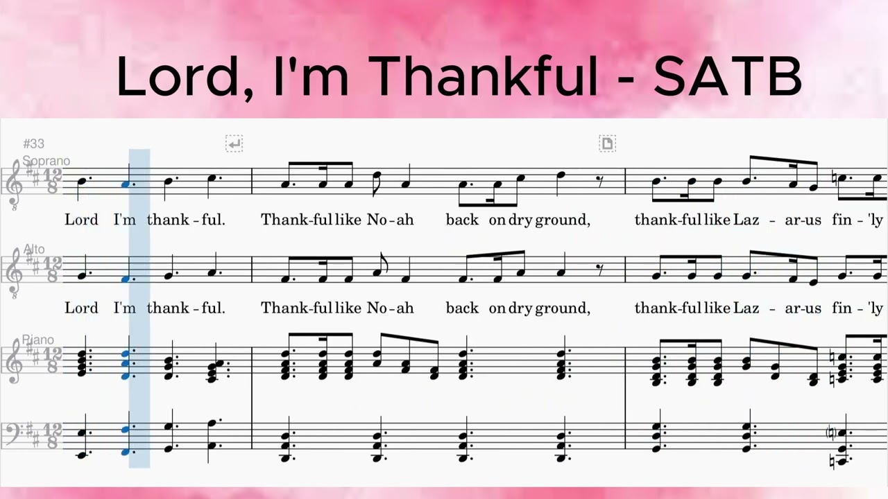 Lord, I'm Thankful - SA