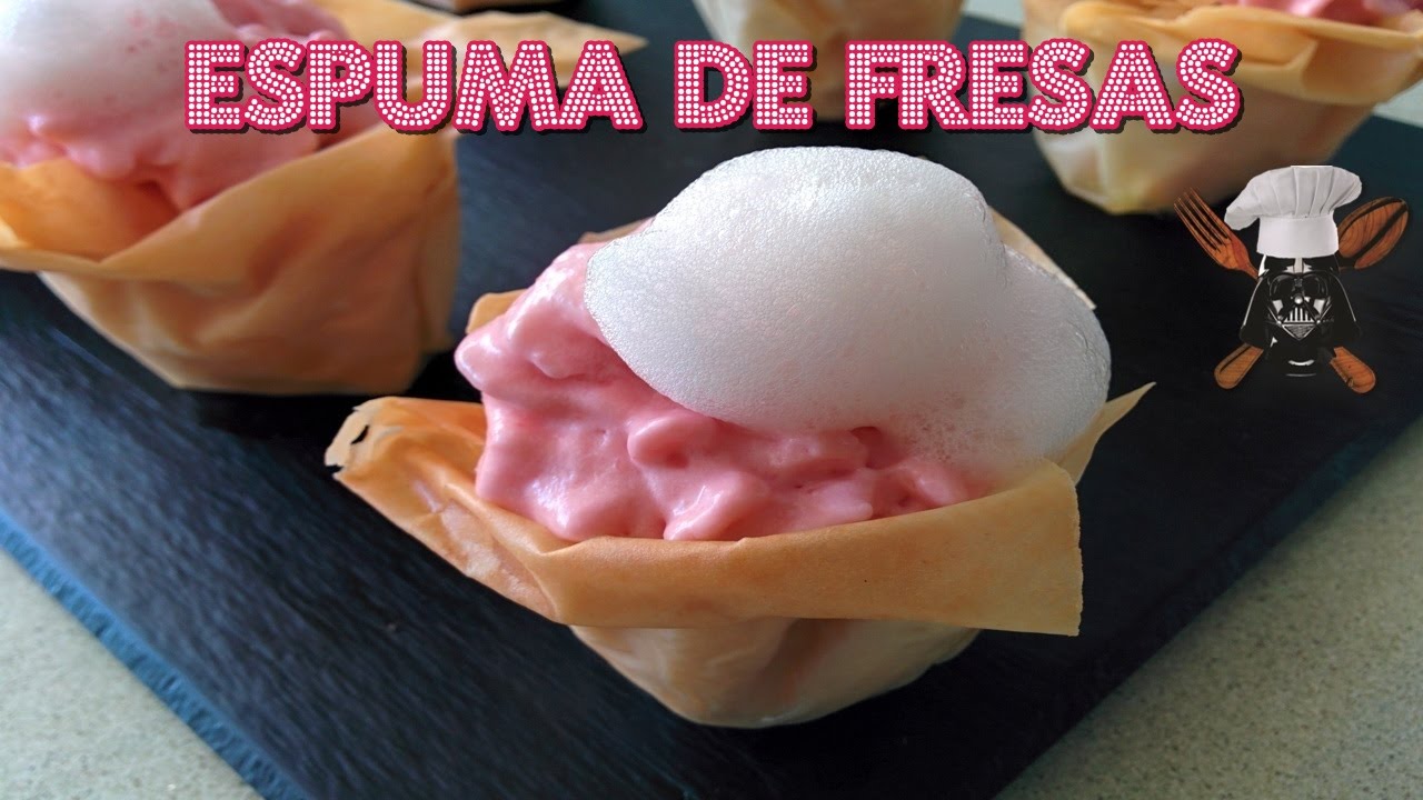 Espuma de Fresas con Sifon de Cocina