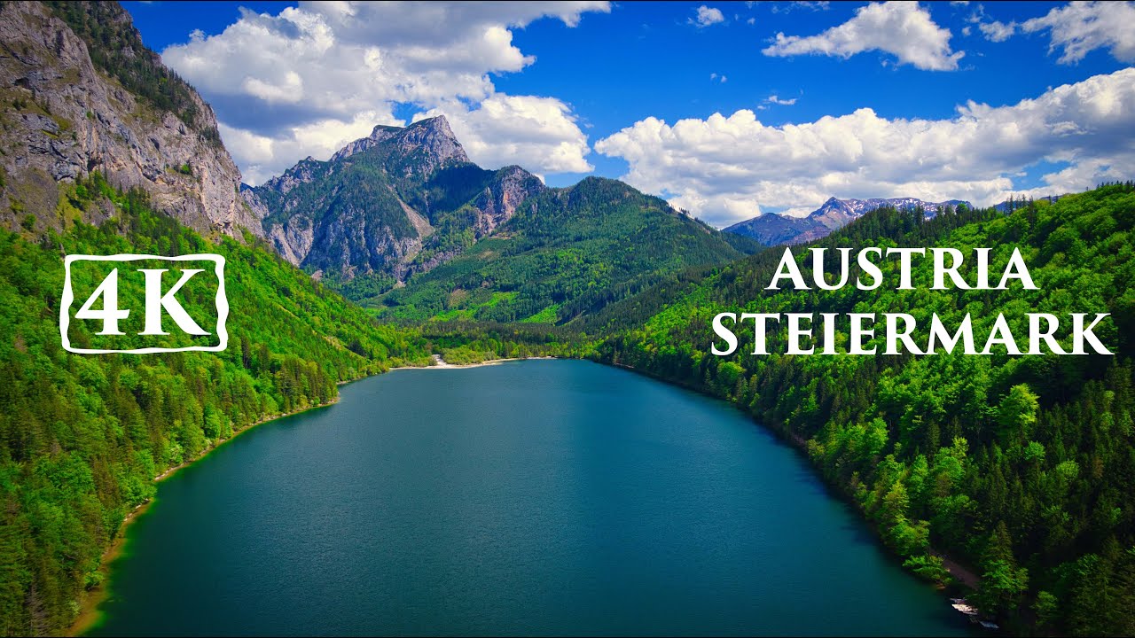 Leopoldsteiner See , Erzberg-Eisenerz, Nationalpark Gesäuse , Stift Admont 4k Drohne