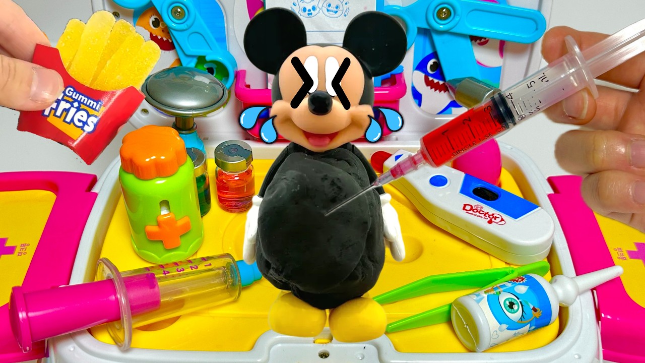 [🌟Toy ASMR🌟] ❤️Mickey Mouse Doctor Toy & Eating ASMR | Satisfying Toy Unboxing ASMR