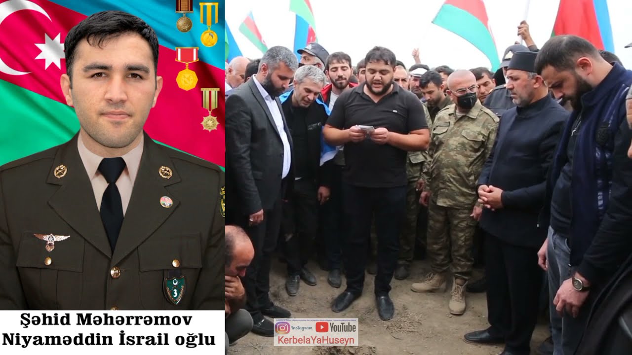 Şəhid Niyaməddin Məhərrəmovun son mənzilə yola salınması - 30.09.2020 Şəmkir Kür qəsəbəsi