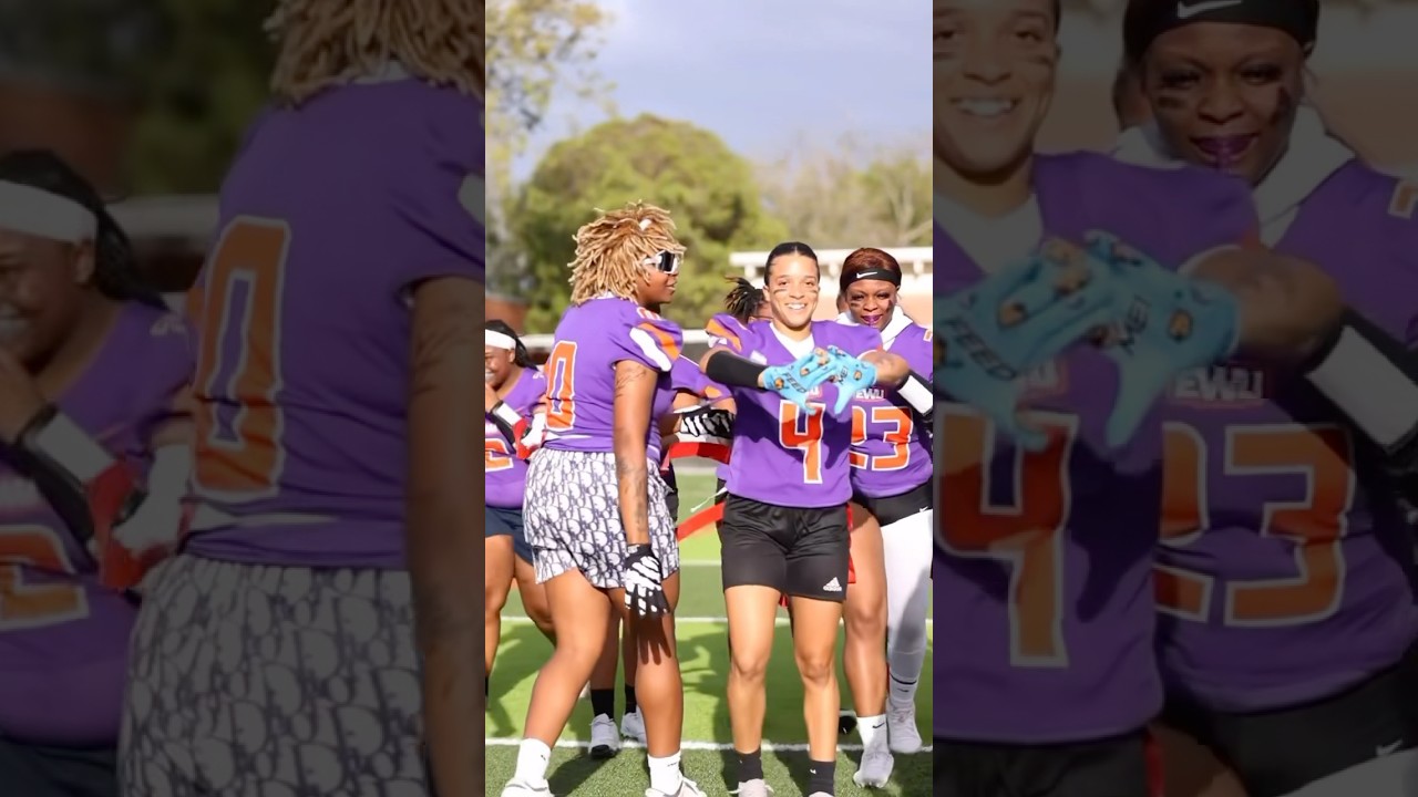 Edward Waters University Flag Football 🏈🏈💜🧡