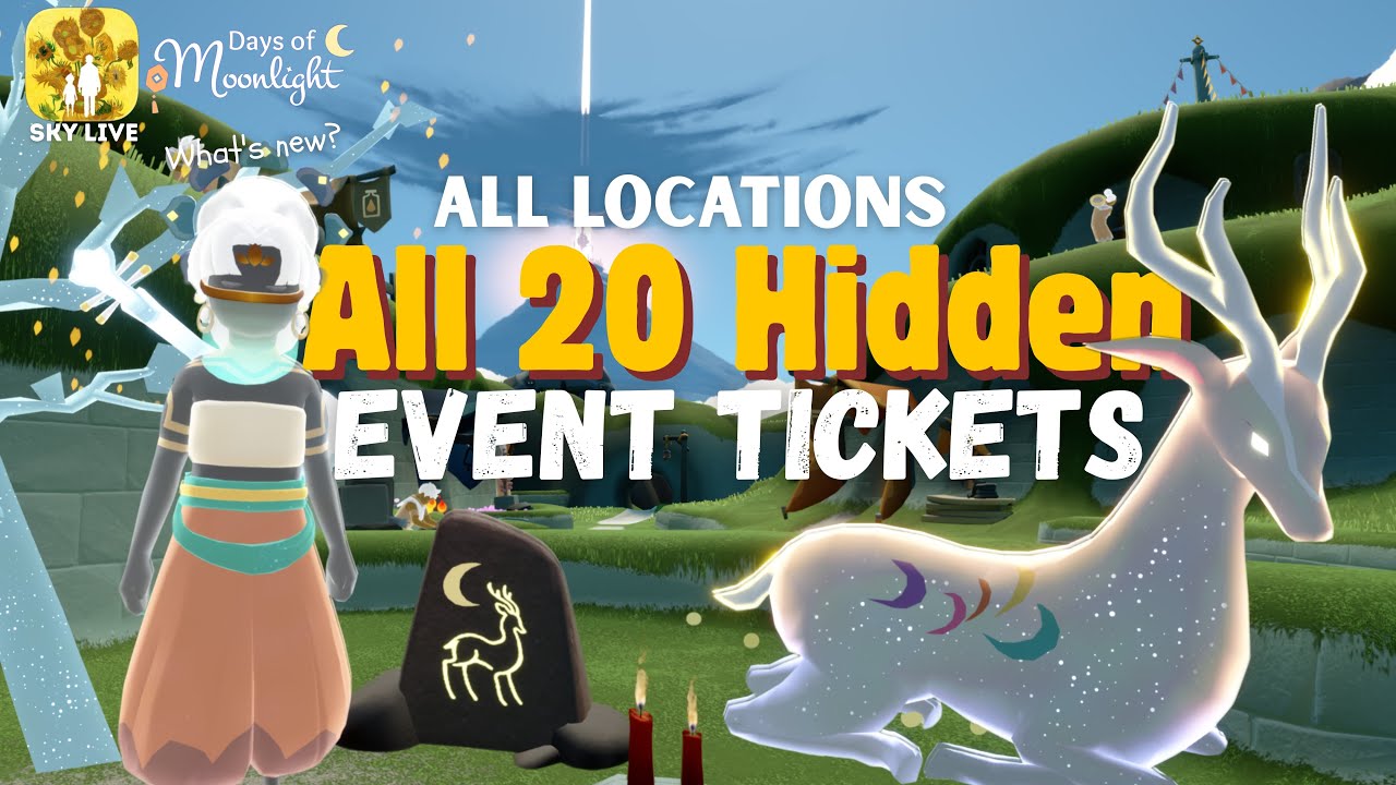 ALL 20 MOONLIGHT EVENT CURRENCIES! 🌙 EVERY LOCATION + SECRET ITEMS & DEER COLLAB | Sky COTL