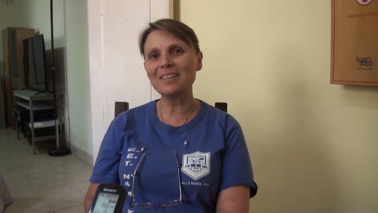 Hugo Albarenque, Rector - Natalia Hock, Jefa de Taller - Inicio de clases en Escuela Tecnica