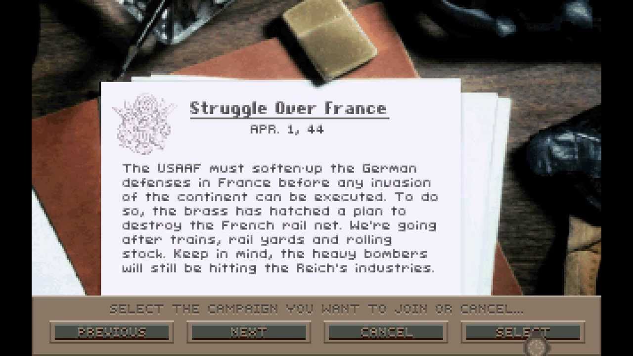 Aces Over Europe 'Campaign 1st Mission 