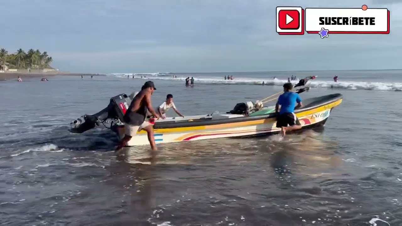 Así se gana el sustento las familias en El Salvador-La playa El Sunzal 🇸🇻No derechos de música 🎵