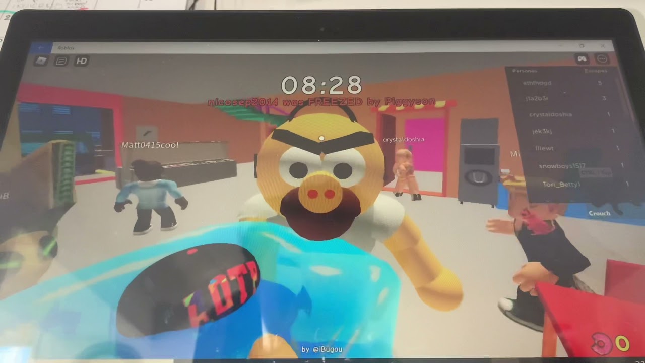 Jugando en roblox piggyson 100 player